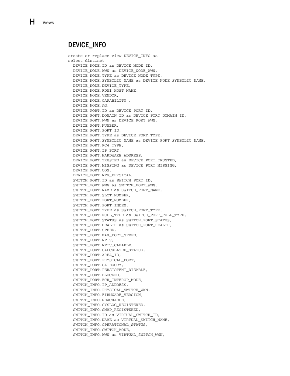 Device_info | Brocade Network Advisor SAN User Manual v12.1.0 User Manual | Page 1595 / 1690