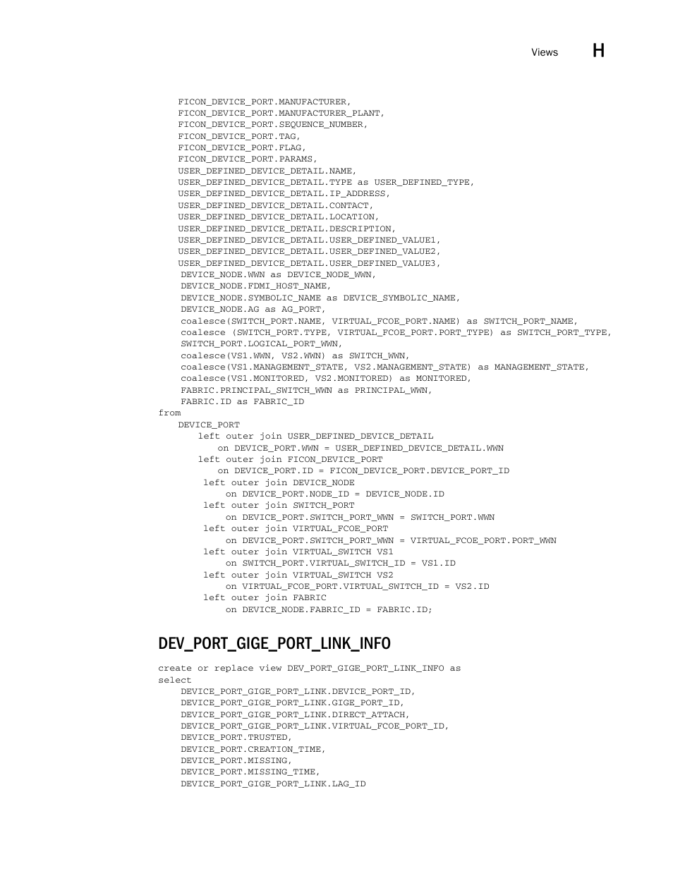 Dev_port_gige_port_link_info | Brocade Network Advisor SAN User Manual v12.1.0 User Manual | Page 1598 / 1690