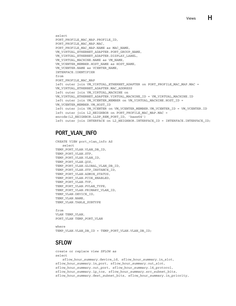 Port_vlan_info, Sflow | Brocade Network Advisor SAN User Manual v12.1.0 User Manual | Page 1626 / 1690