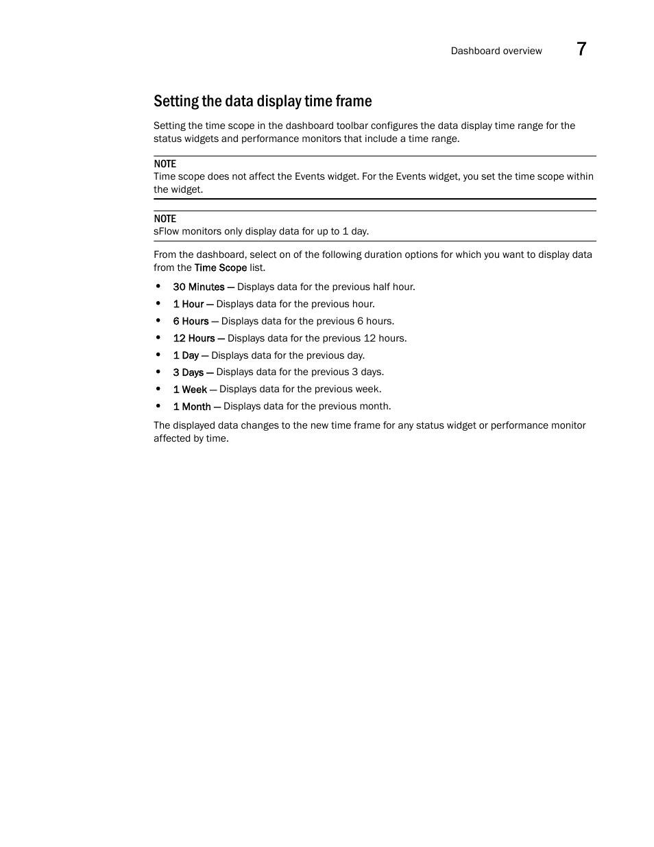 Setting the data display time frame | Brocade Network Advisor SAN User Manual v12.1.0 User Manual | Page 227 / 1690