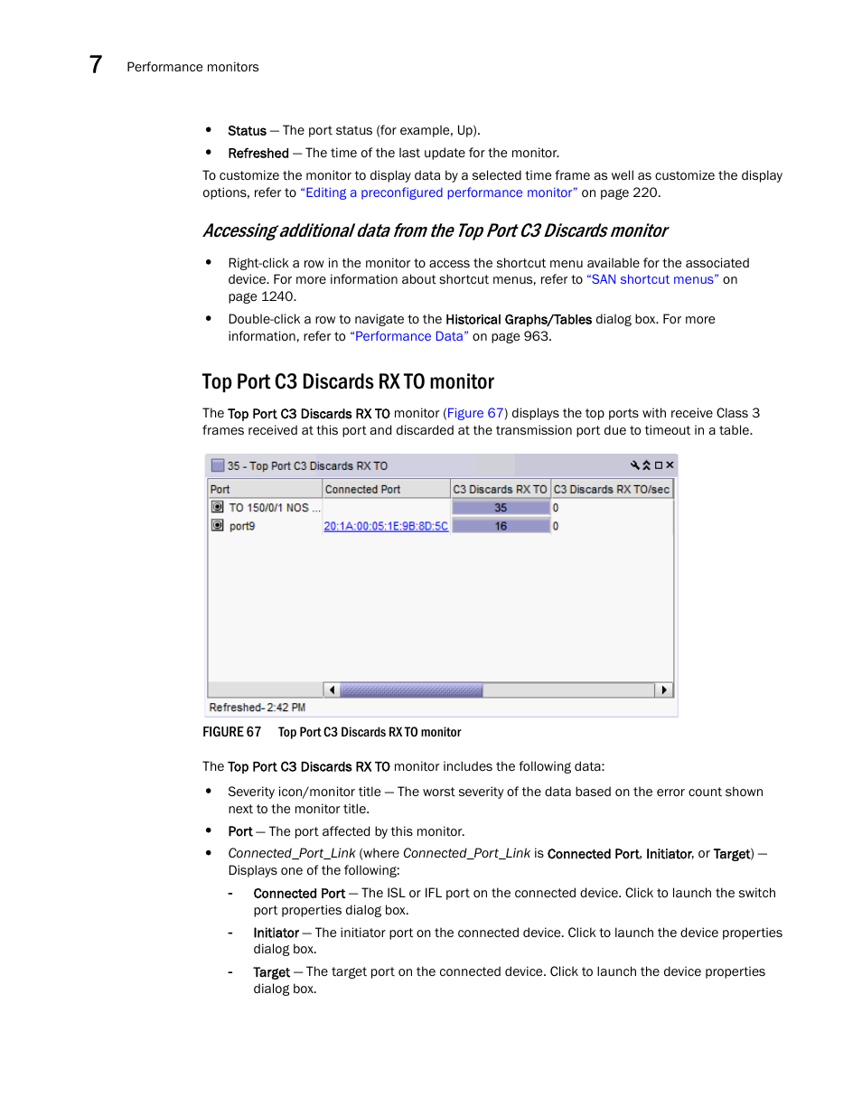 Top port c3 discards rx to monitor | Brocade Network Advisor SAN User Manual v12.1.0 User Manual | Page 248 / 1690
