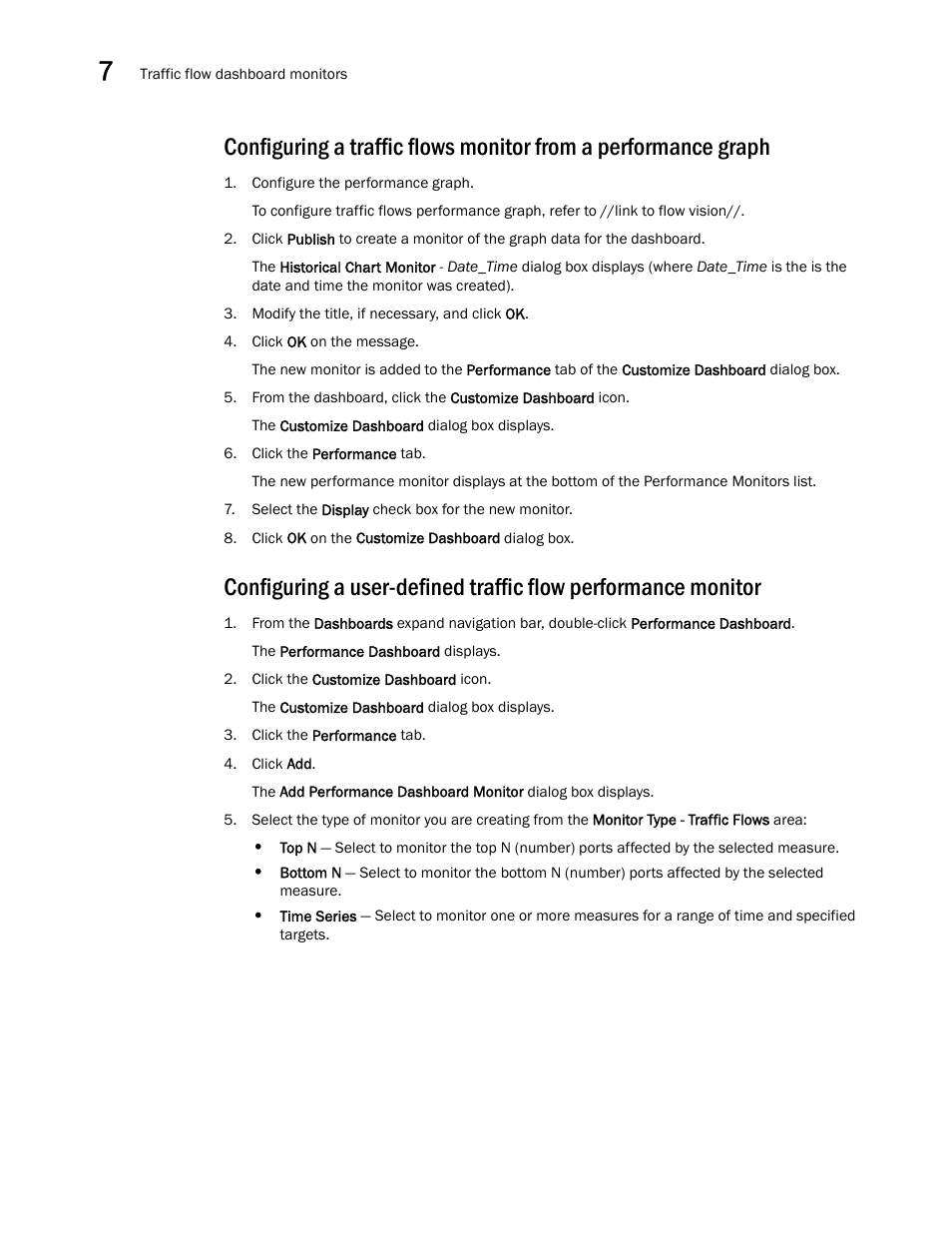Configuring a user-defined traffic flow, Performance monitor | Brocade Network Advisor SAN User Manual v12.1.0 User Manual | Page 294 / 1690