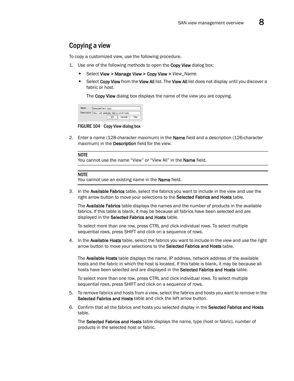 Copying a view | Brocade Network Advisor SAN User Manual v12.1.0 User Manual | Page 327 / 1690