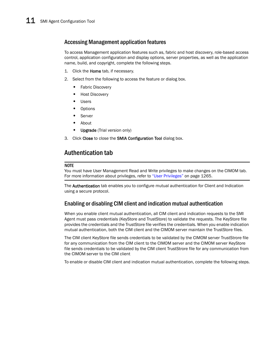 Accessing management application features, Authentication tab | Brocade Network Advisor SAN User Manual v12.1.0 User Manual | Page 402 / 1690