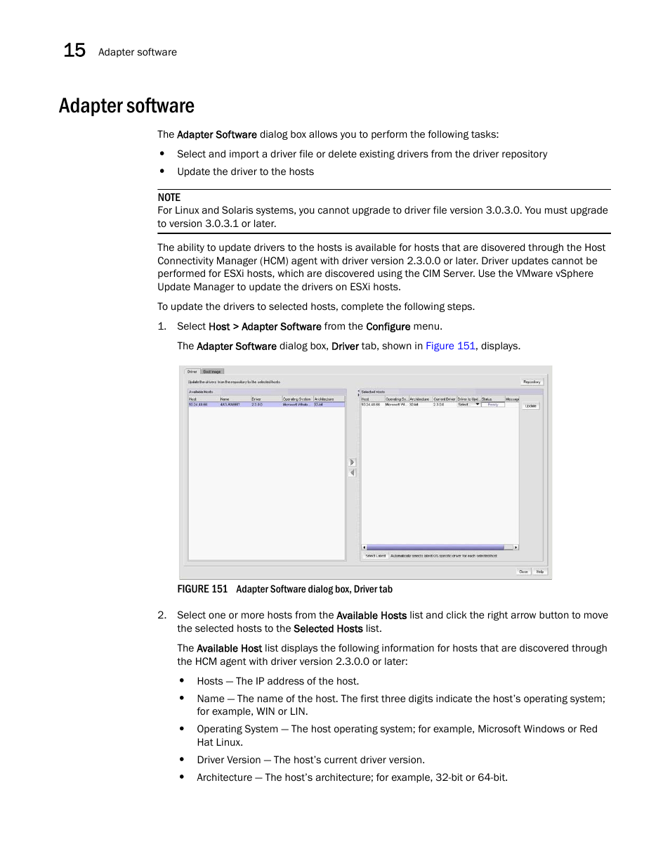 Adapter software | Brocade Network Advisor SAN User Manual v12.1.0 User Manual | Page 498 / 1690