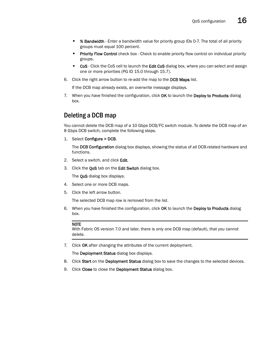 Deleting a dcb map | Brocade Network Advisor SAN User Manual v12.1.0 User Manual | Page 543 / 1690