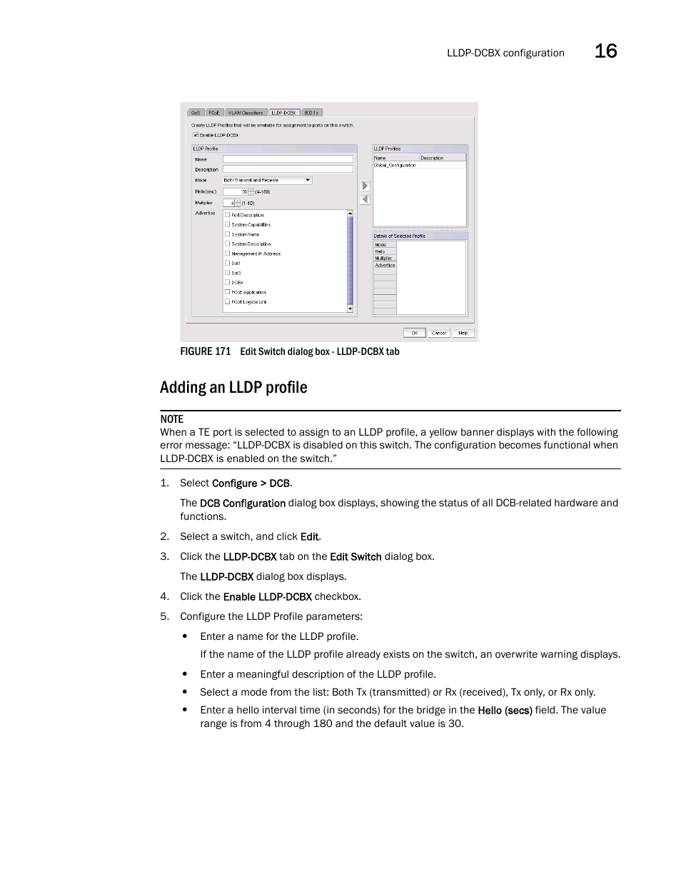 Adding an lldp profile | Brocade Network Advisor SAN User Manual v12.1.0 User Manual | Page 553 / 1690