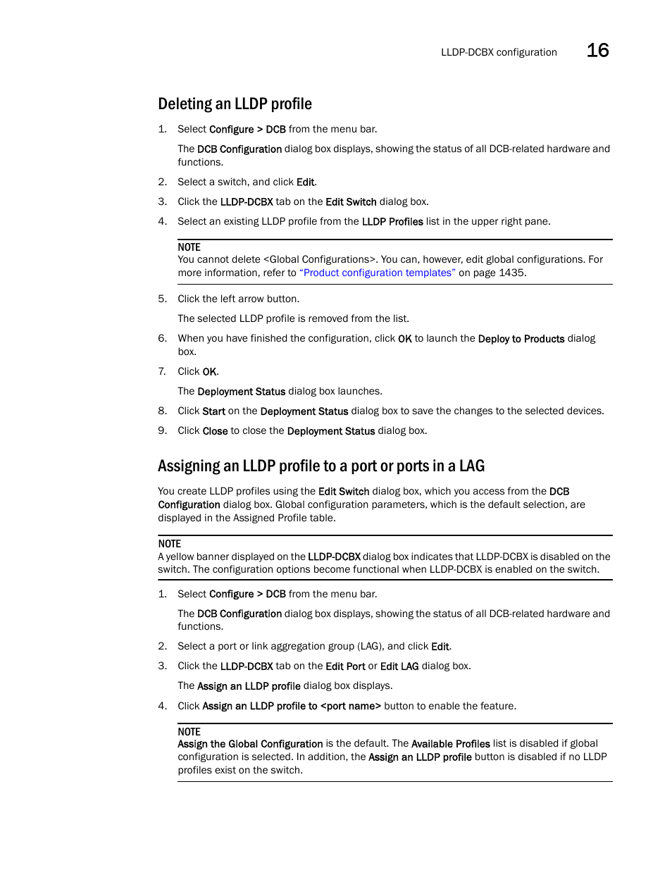 Deleting an lldp profile | Brocade Network Advisor SAN User Manual v12.1.0 User Manual | Page 555 / 1690