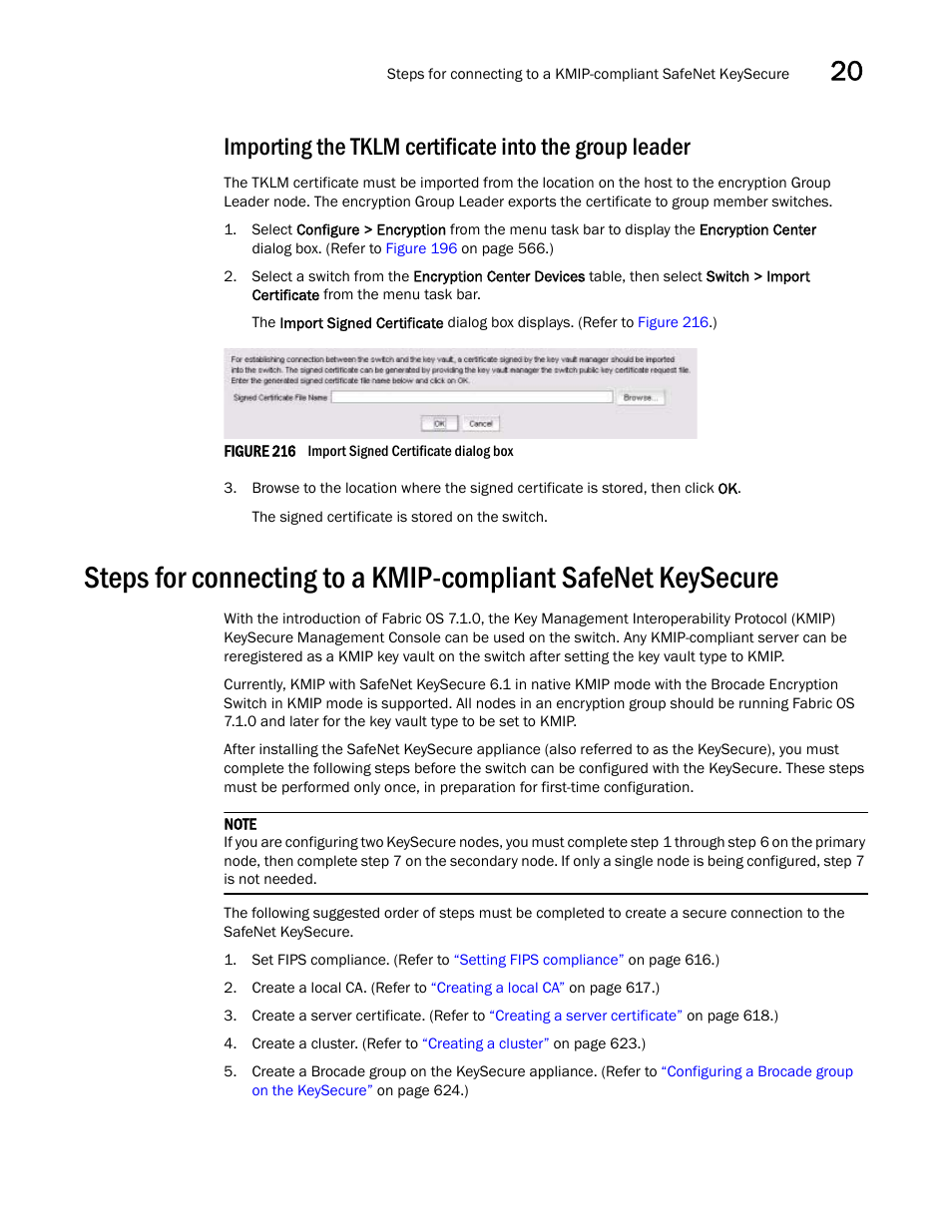 Steps for connecting to a kmip-compliant safenet, Keysecure, Steps for connecting to a | Kmip-compliant safenet keysecure | Brocade Network Advisor SAN User Manual v12.1.0 User Manual | Page 663 / 1690