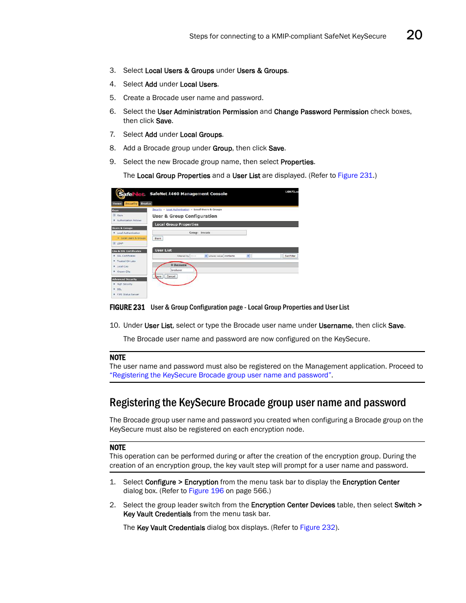 Registering the keysecure brocade group, User name and password | Brocade Network Advisor SAN User Manual v12.1.0 User Manual | Page 673 / 1690