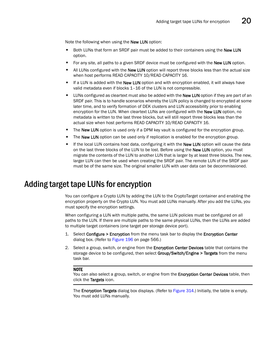 Adding target tape luns for encryption | Brocade Network Advisor SAN User Manual v12.1.0 User Manual | Page 749 / 1690