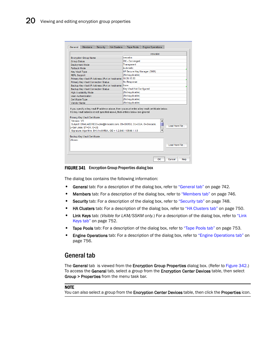 General tab | Brocade Network Advisor SAN User Manual v12.1.0 User Manual | Page 790 / 1690