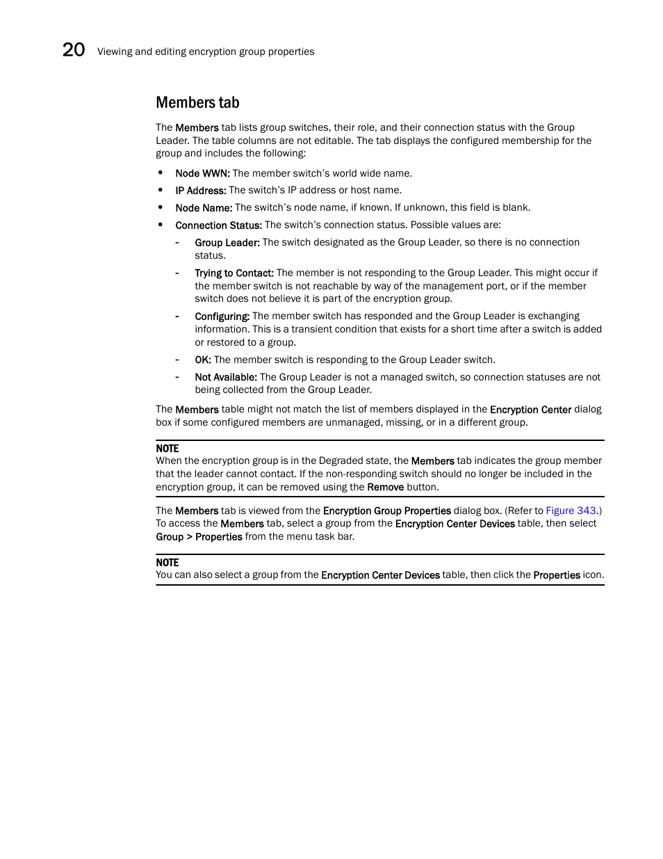 Members tab | Brocade Network Advisor SAN User Manual v12.1.0 User Manual | Page 794 / 1690