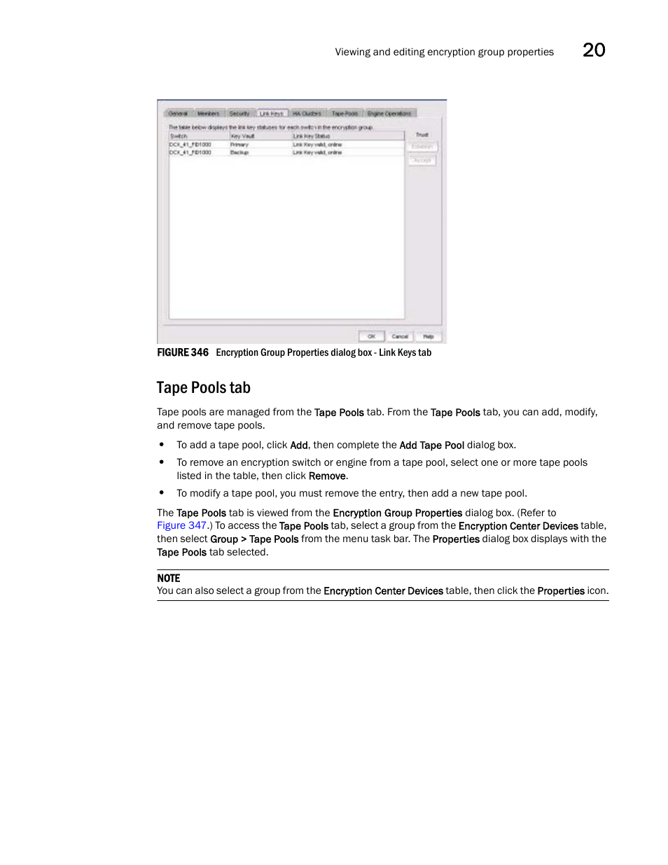 Tape pools tab | Brocade Network Advisor SAN User Manual v12.1.0 User Manual | Page 801 / 1690