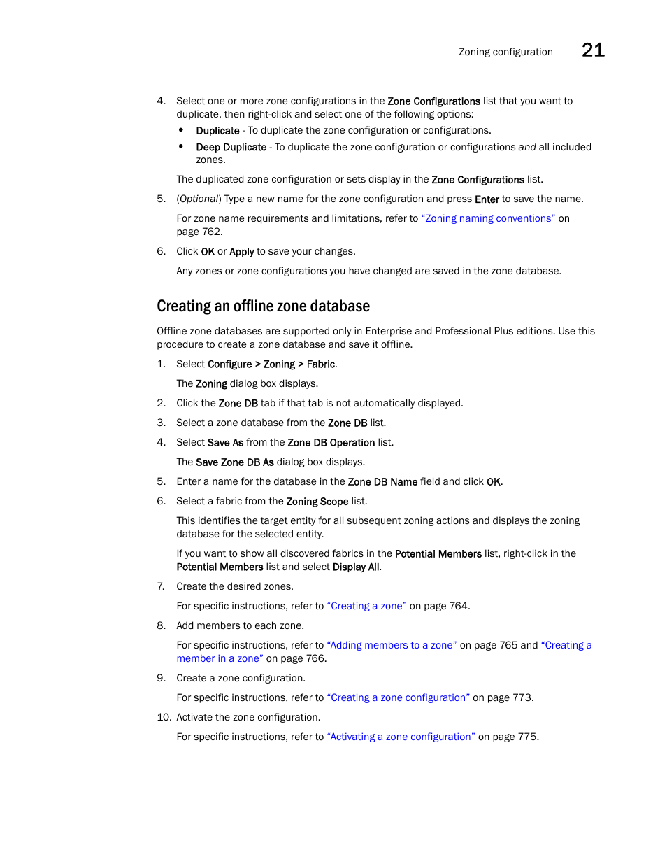 Creating an offline zone database | Brocade Network Advisor SAN User Manual v12.1.0 User Manual | Page 827 / 1690