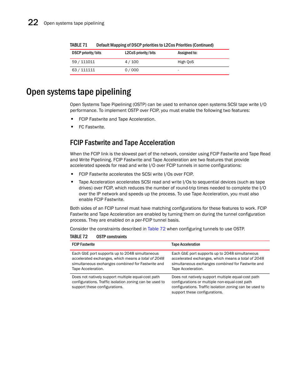 Open systems tape pipelining, Fcip fastwrite and tape acceleration | Brocade Network Advisor SAN User Manual v12.1.0 User Manual | Page 872 / 1690
