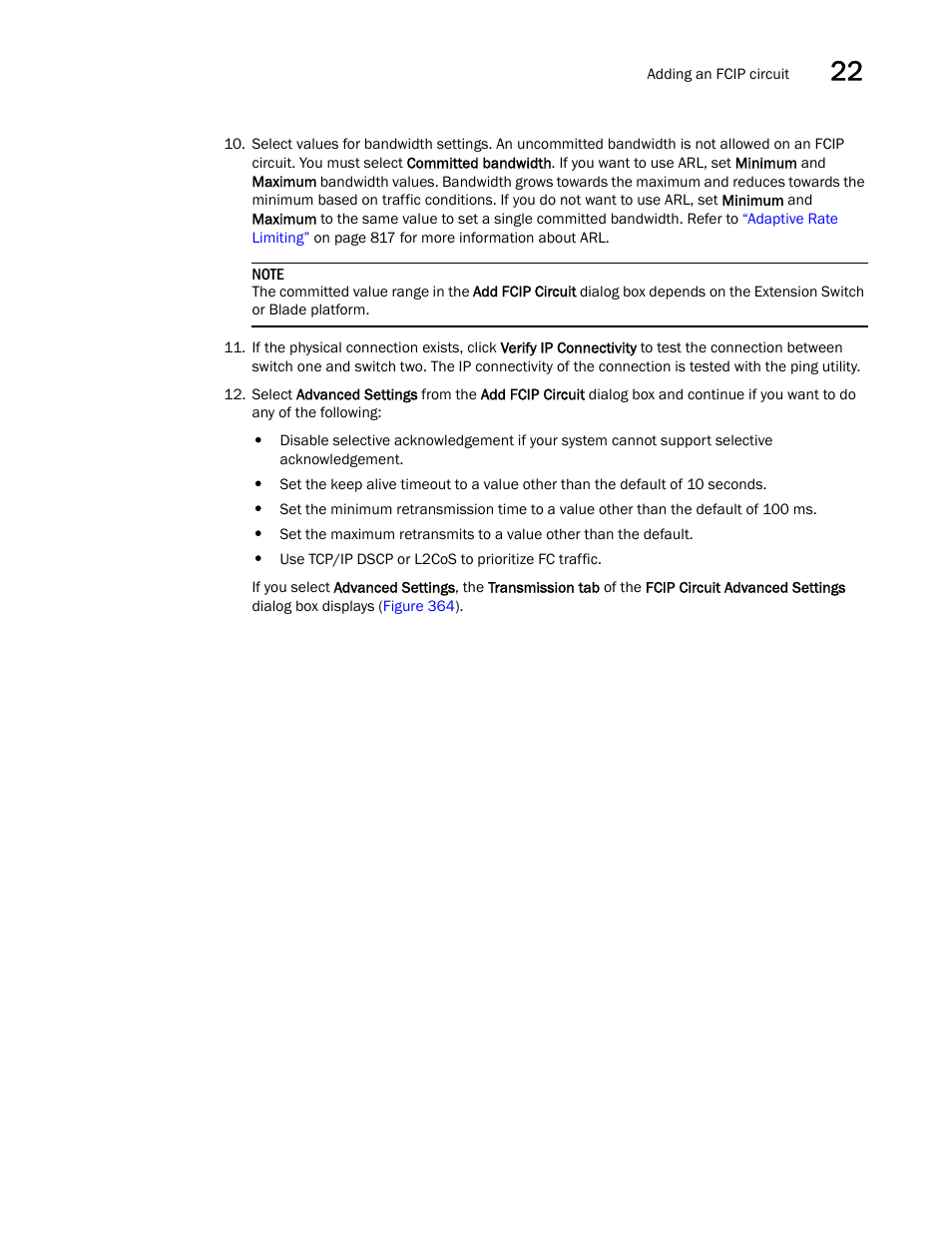 Use tcp/ip dscp or l2cos to prioritize fc traffic | Brocade Network Advisor SAN User Manual v12.1.0 User Manual | Page 887 / 1690