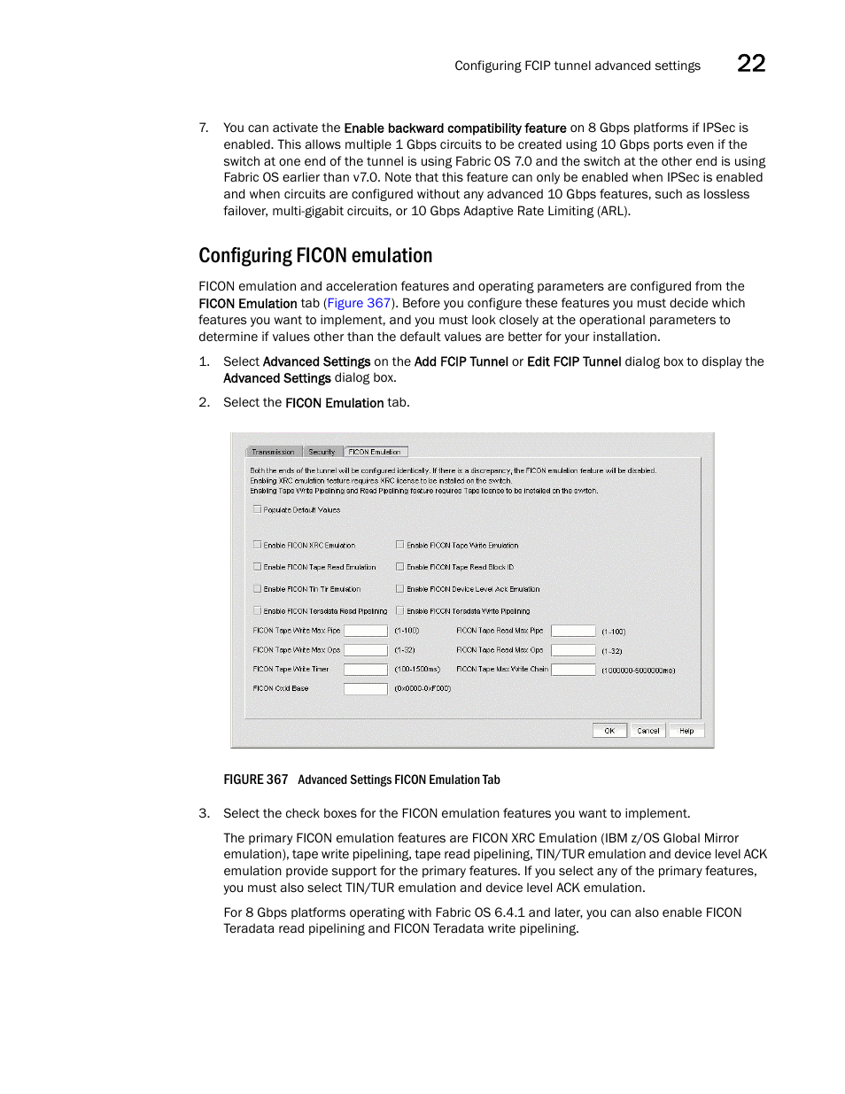 Configuring ficon emulation | Brocade Network Advisor SAN User Manual v12.1.0 User Manual | Page 893 / 1690