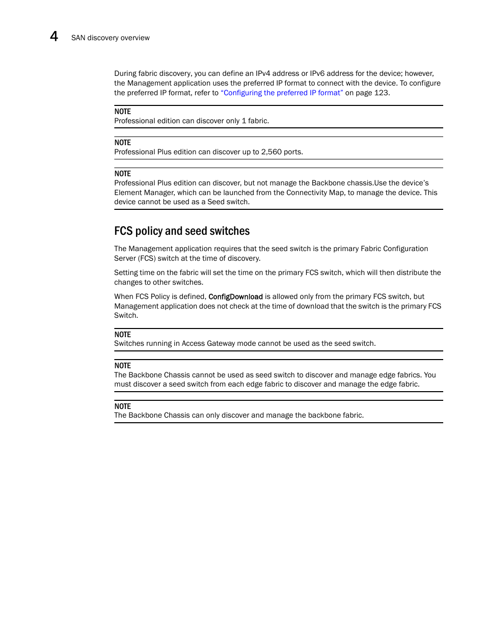 Fcs policy and seed switches | Brocade Network Advisor SAN User Manual v12.1.0 User Manual | Page 90 / 1690
