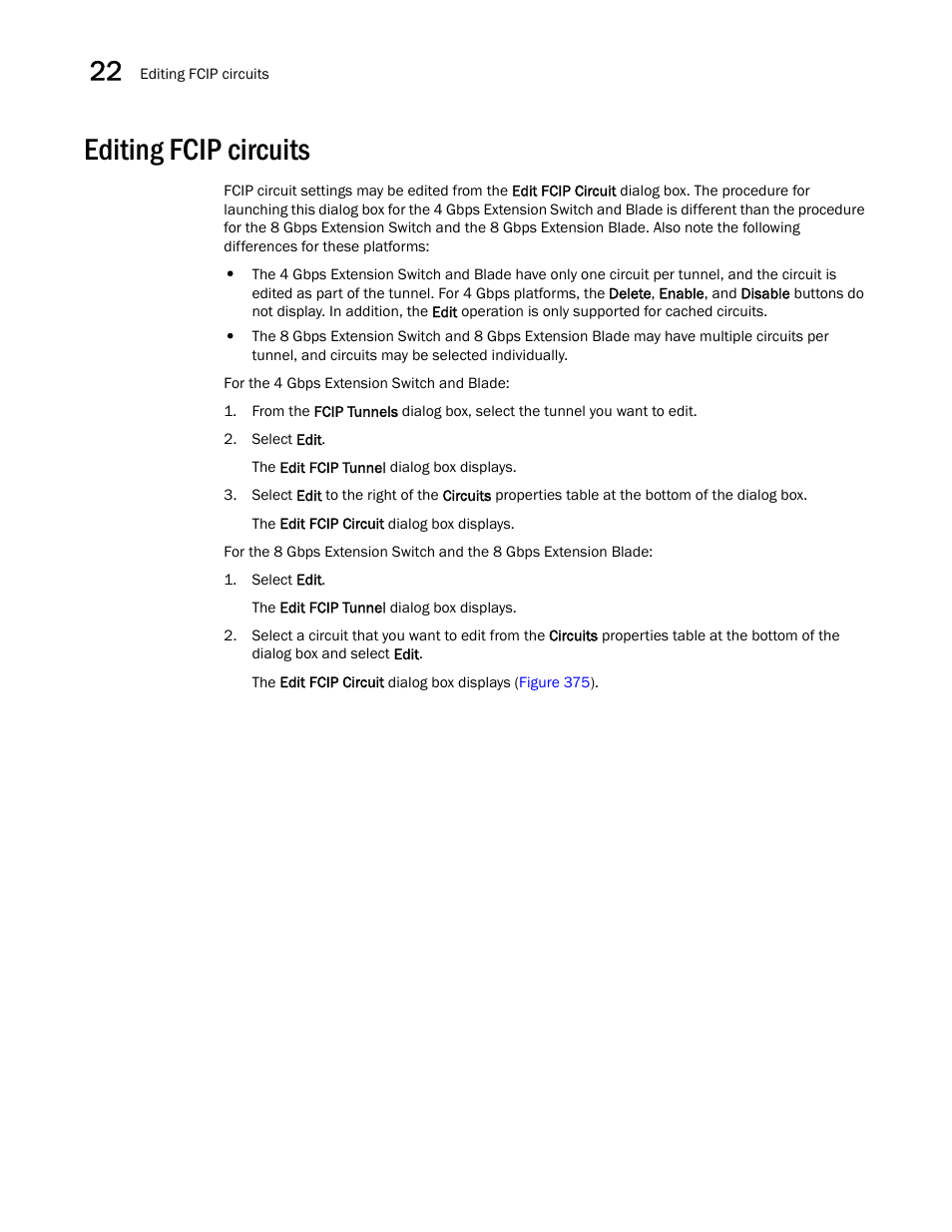 Editing fcip circuits | Brocade Network Advisor SAN User Manual v12.1.0 User Manual | Page 900 / 1690