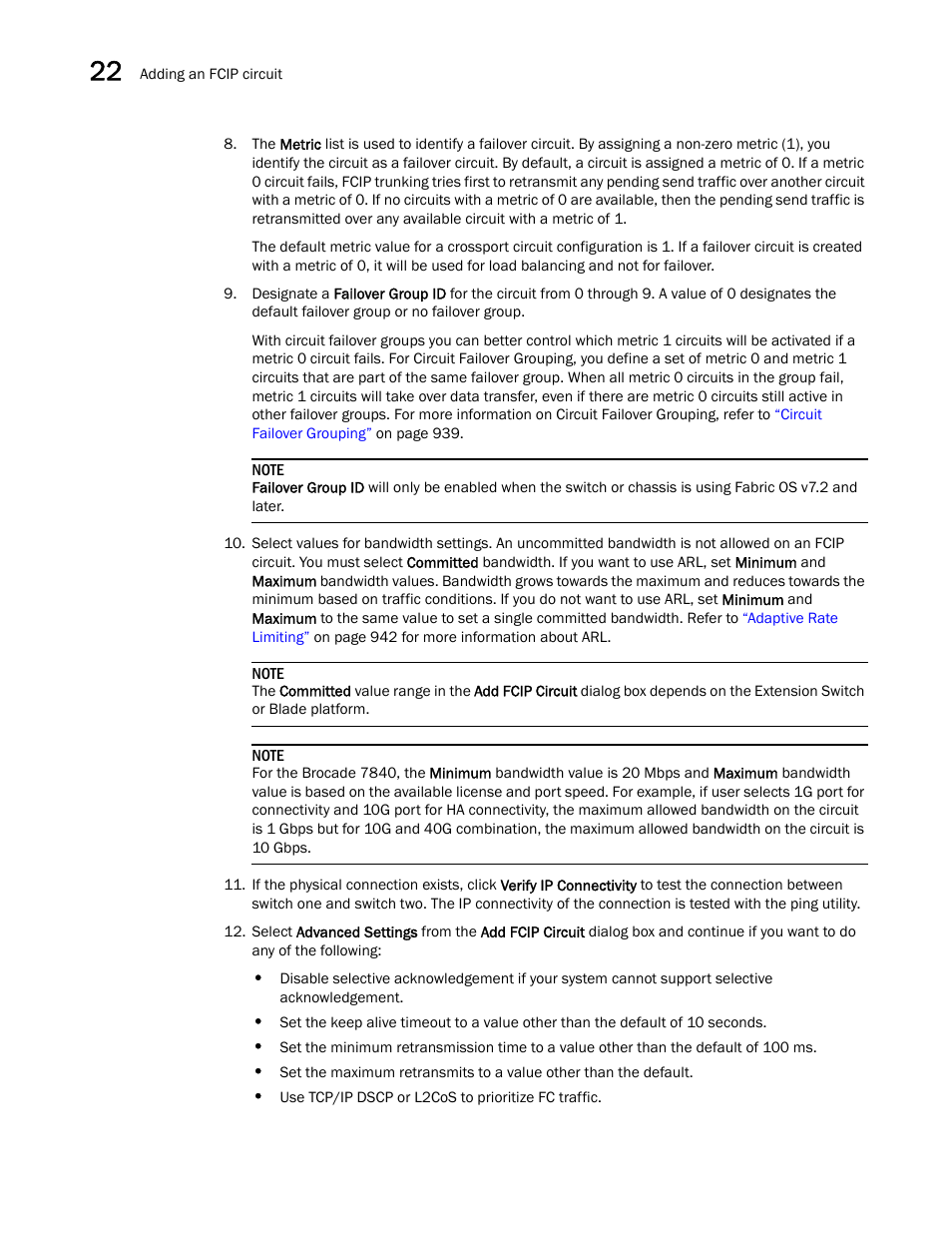 Use tcp/ip dscp or l2cos to prioritize fc traffic | Brocade Network Advisor SAN User Manual v12.3.0 User Manual | Page 1016 / 1940