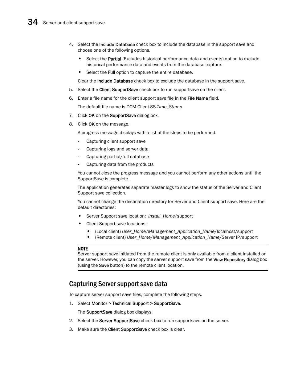 Capturing server support save data | Brocade Network Advisor SAN User Manual v12.3.0 User Manual | Page 1434 / 1940