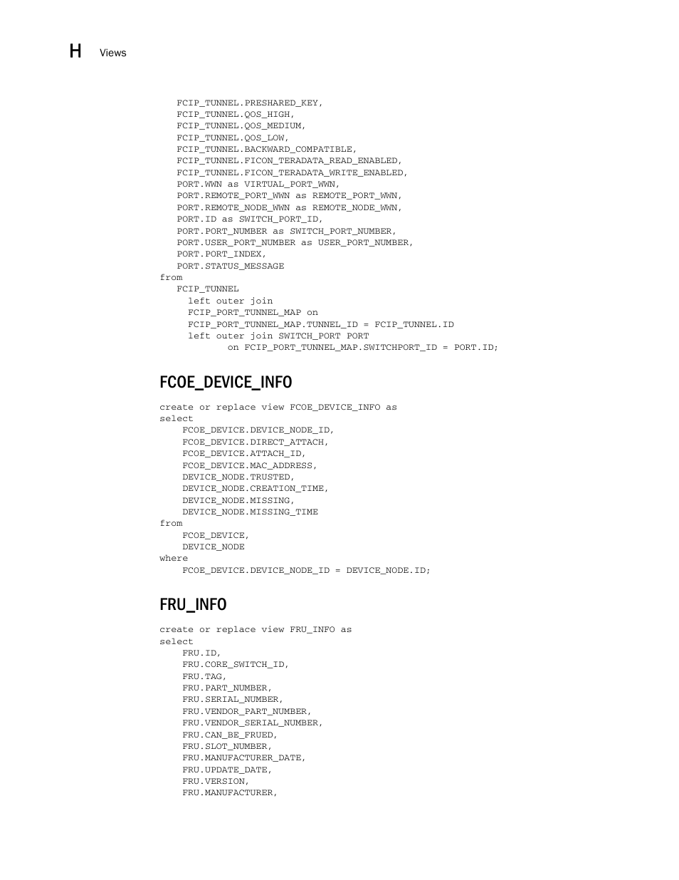 Fcoe_device_info, Fru_info | Brocade Network Advisor SAN User Manual v12.3.0 User Manual | Page 1838 / 1940