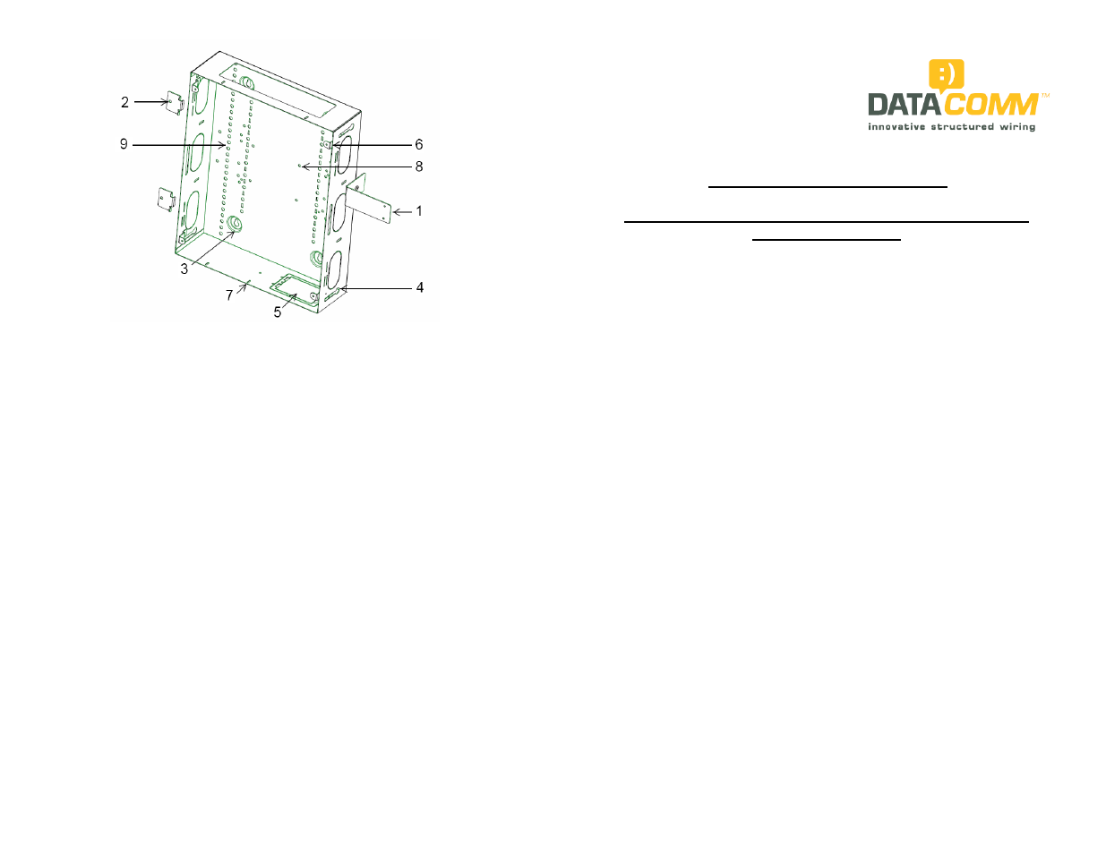 DataComm 70-0011 HCC Small Enclosure User Manual | 2 pages