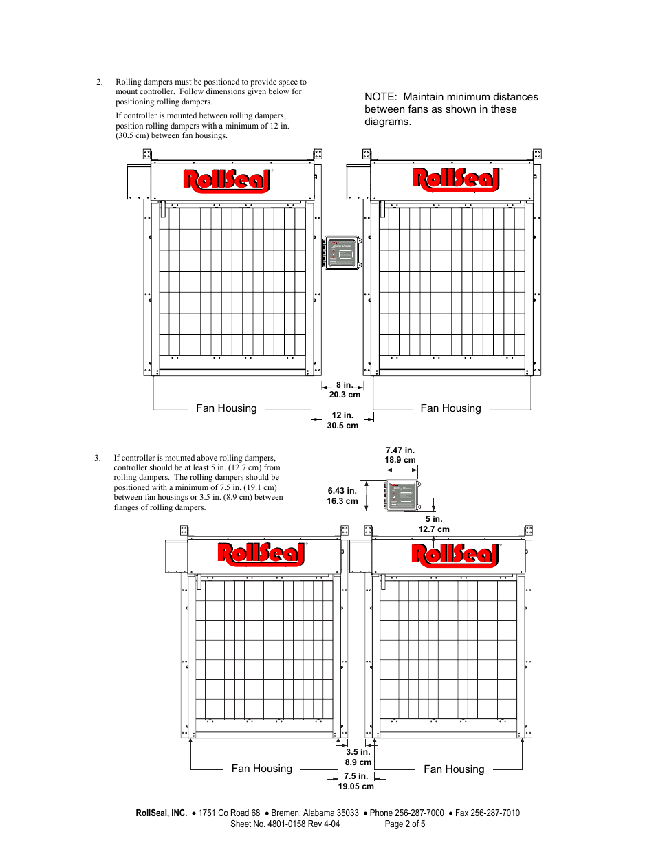 Hired-Hand RollSeal Rolling Dampers User Manual | Page 2 / 5