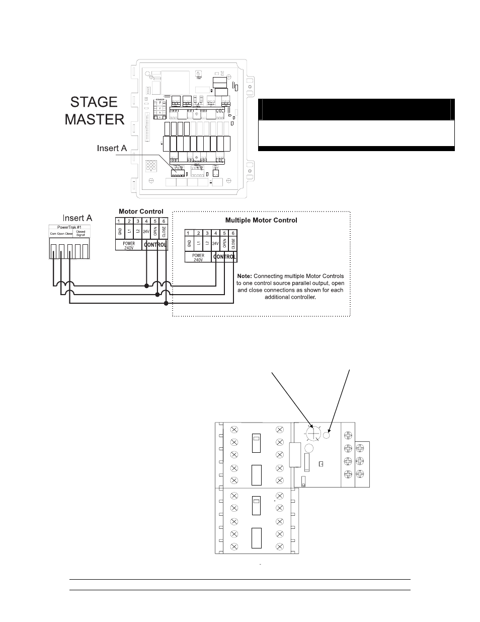 Warning, Push to reset turn to desired current setting | Hired-Hand RollSeal Rollup Curtains: RollSeal Motor Controls User Manual | Page 14 / 16