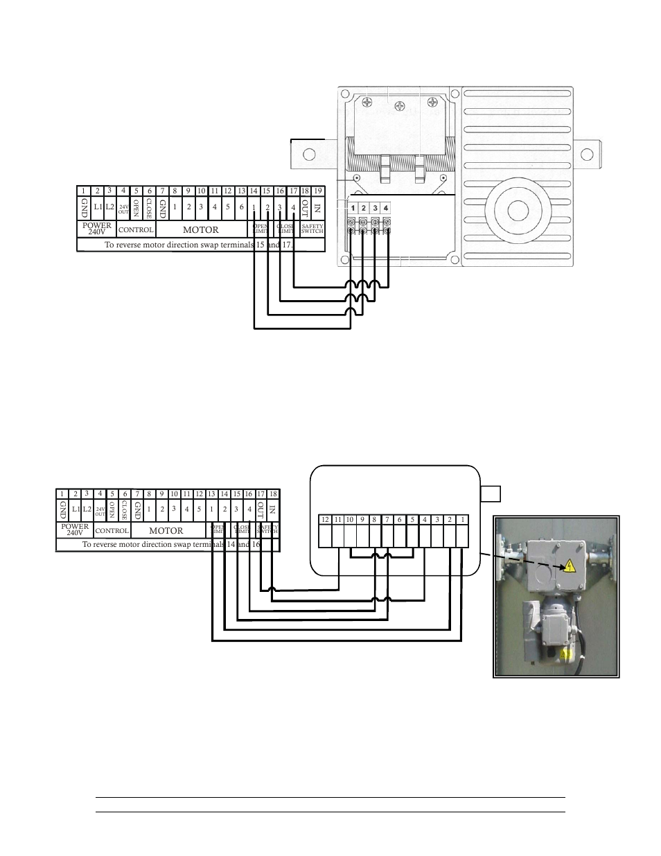 Motor controller, 7 wiring afa limit switches, 8 wiring lock limit switches | Lock motor limit switch box | Hired-Hand RollSeal Rollup Curtains: RollSeal Motor Controls User Manual | Page 9 / 16