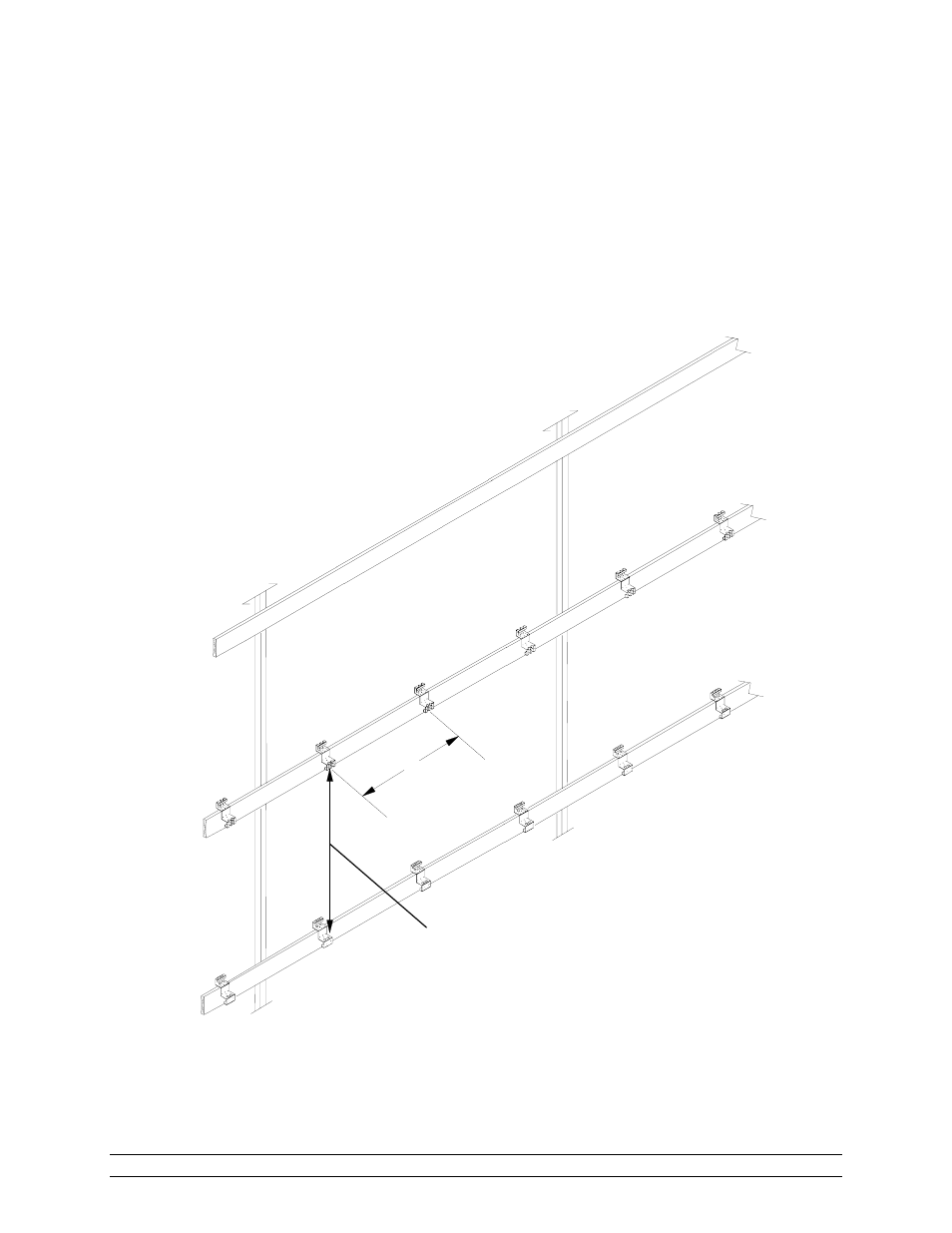 Fig. 2 middle bracket (double stack) | Hired-Hand RollSeal Rollup Curtains: ROLLUP CURTAIN SYSTEM Rev 11-05 User Manual | Page 11 / 38