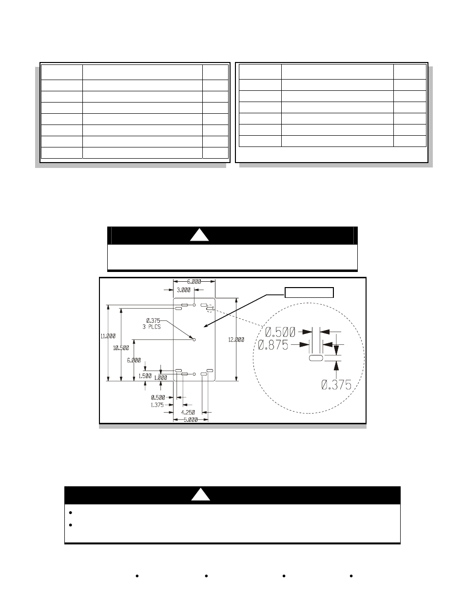 Caution, Danger, Parts list | Table a installation, Figure 3 | Hired-Hand Circulation and Stir Fans: Post Mount Assembly For 52 Orifice Fans User Manual | Page 2 / 4