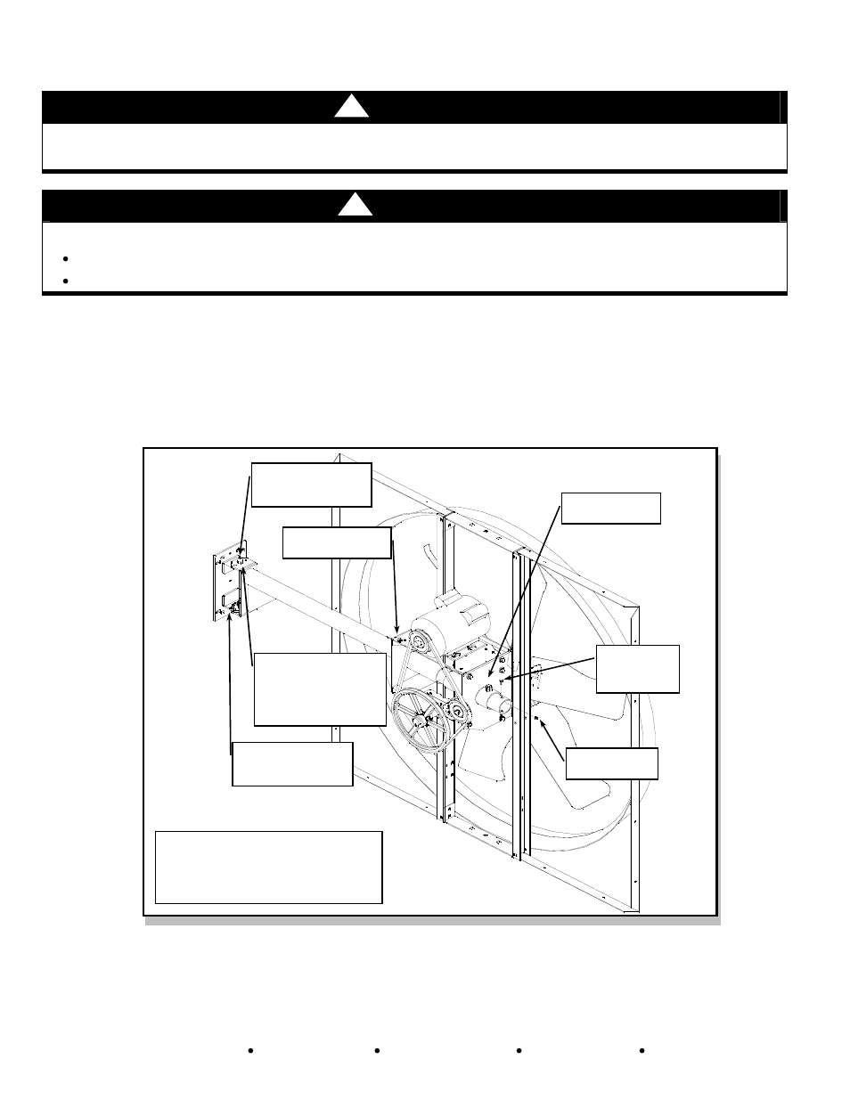 Caution, Danger | Hired-Hand Circulation and Stir Fans: Post Mount Assembly For 52 Orifice Fans User Manual | Page 4 / 4