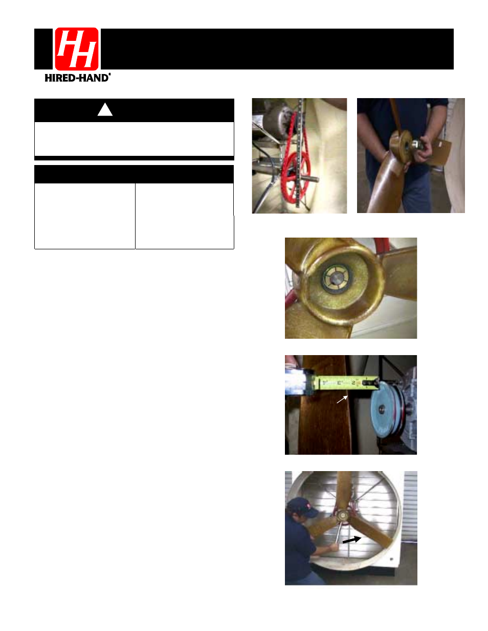 Hired-Hand Funnel Flow Fans: Prop Replacement 48 FF HF User Manual | 1 page