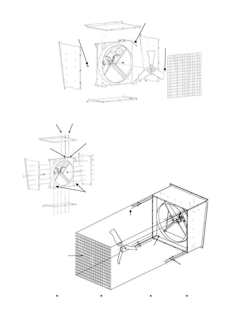 Hired-Hand Mega Flow SlantWall Fans: UNASSEMBLED BELT DRIVE METAL FAN 48 & 52 Slant Wal User Manual | Page 3 / 4