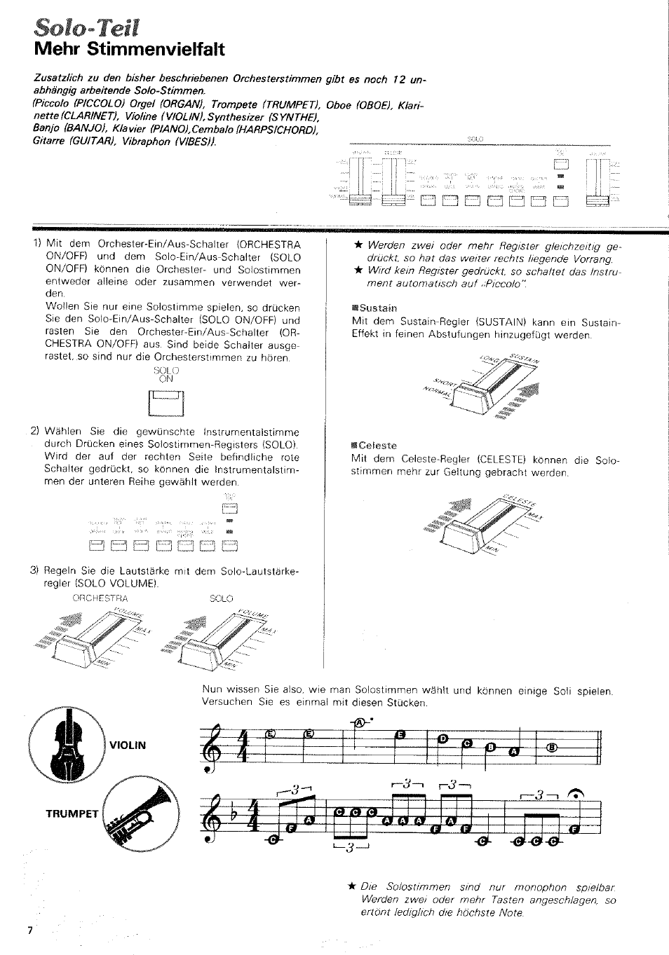 Solo-tetl mehr stimmenvielfalt, Solo-tetl, Mehr stimmenvielfalt | Yamaha CN-1000 User Manual | Page 12 / 30