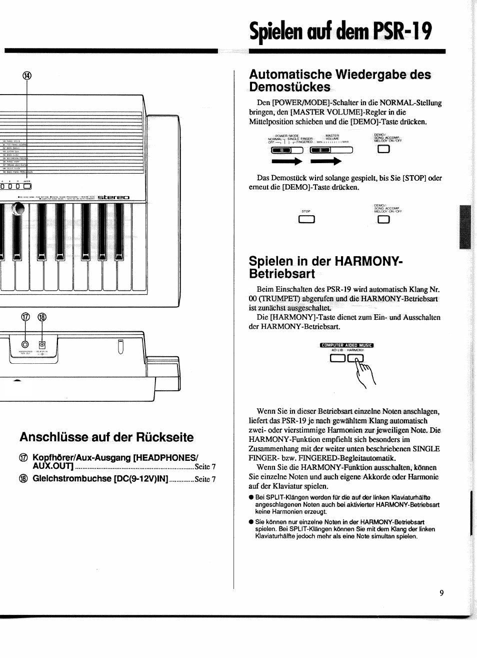 Yamaha PSR-19 User Manual | Page 5 / 11