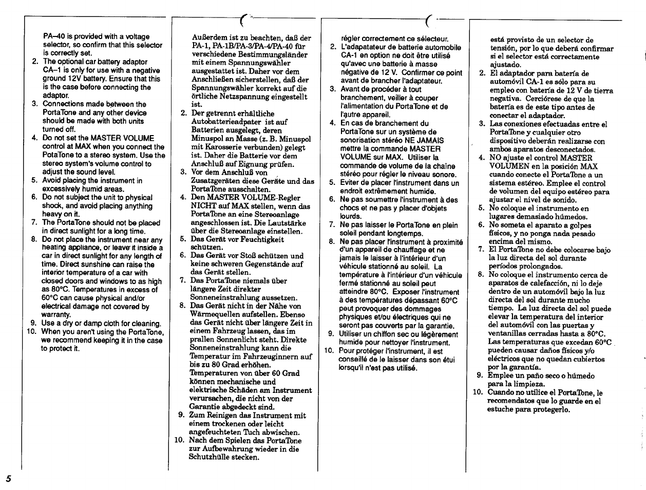 Yamaha PSR-27 User Manual | Page 6 / 36