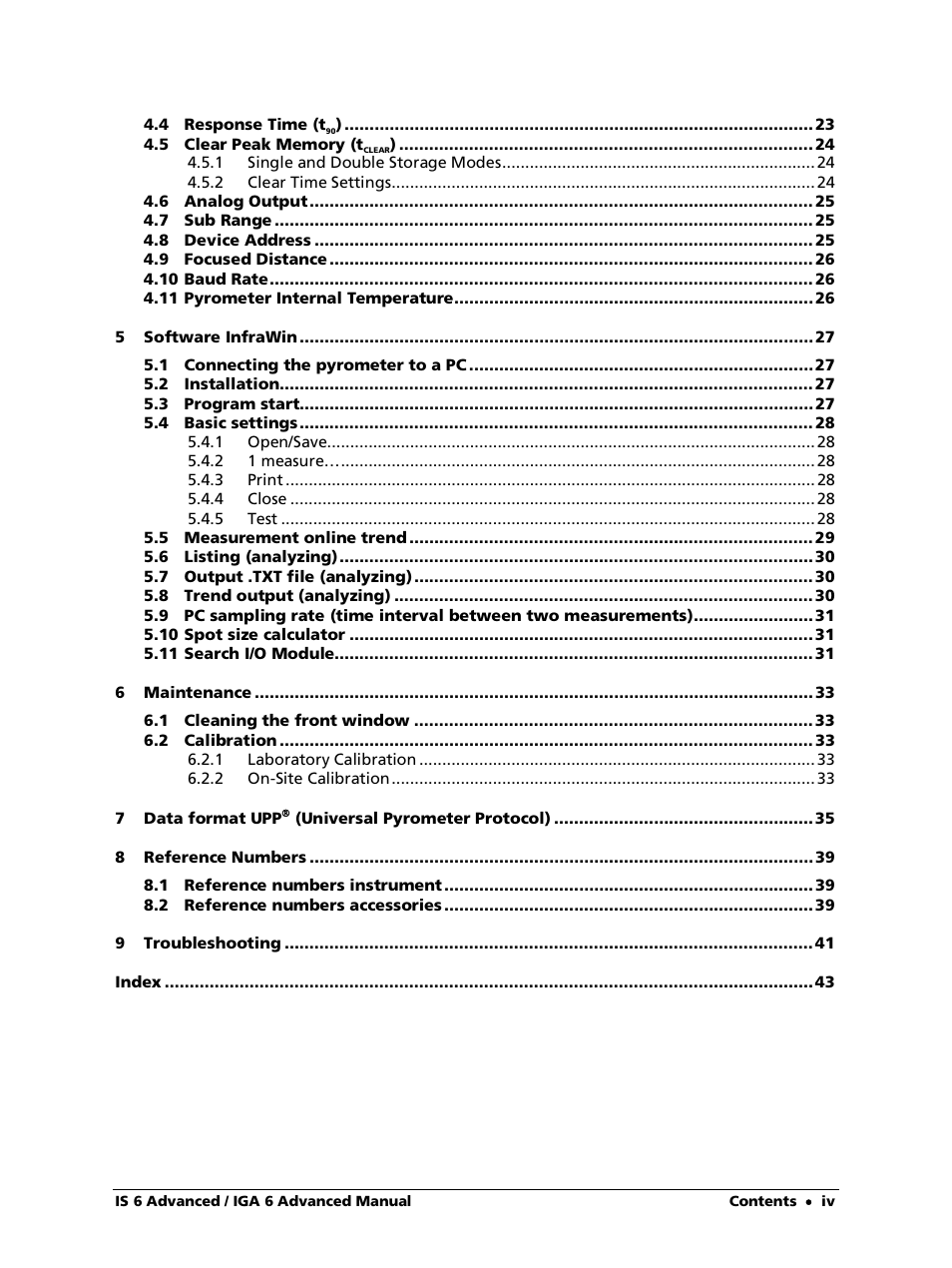 LumaSense Technologies IS 6 Advanced User Manual | Page 4 / 44