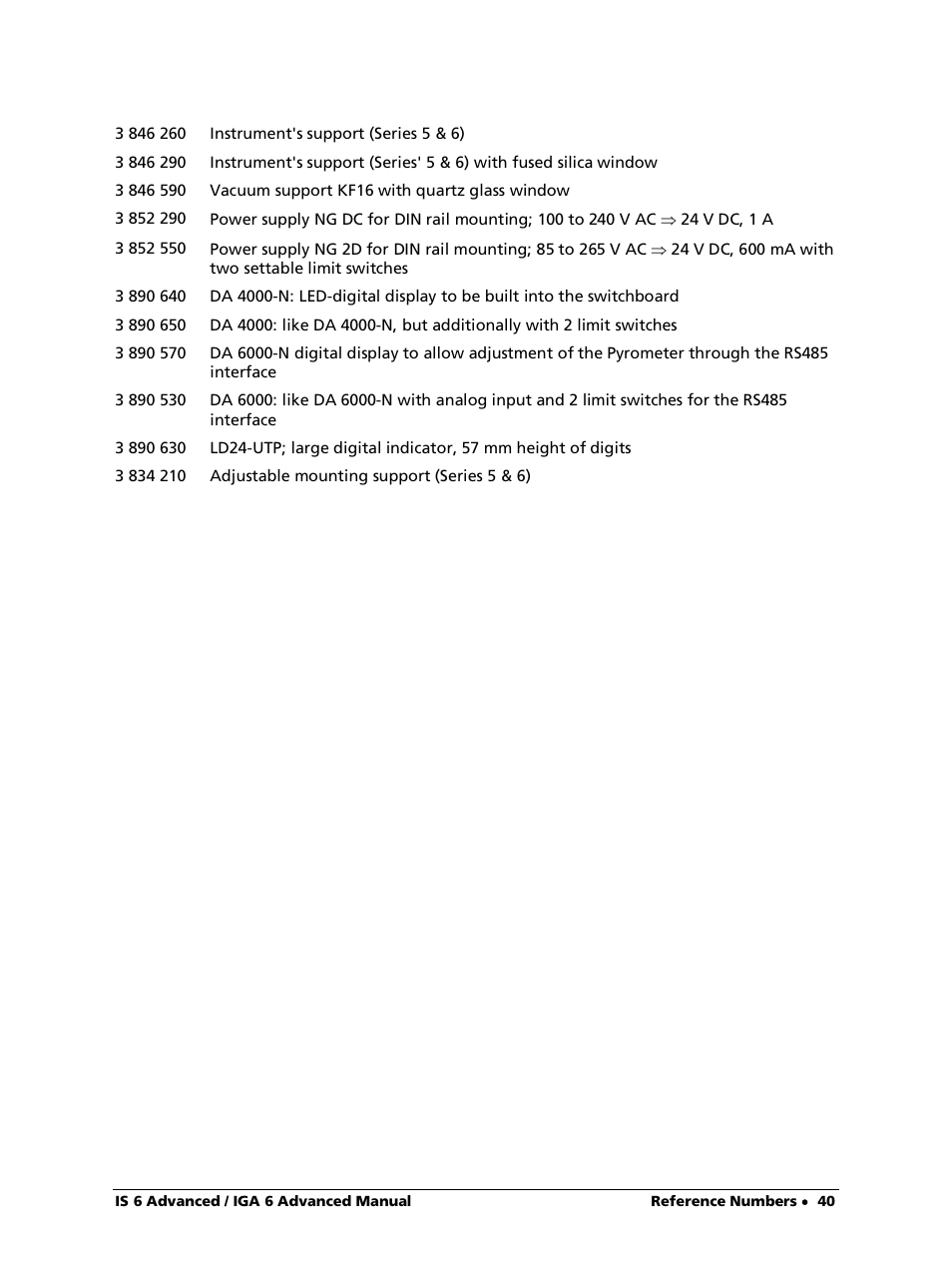 LumaSense Technologies IS 6 Advanced User Manual | Page 40 / 44