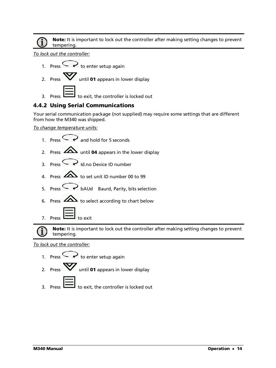 2 using serial communications | LumaSense Technologies M340 User Manual | Page 14 / 30