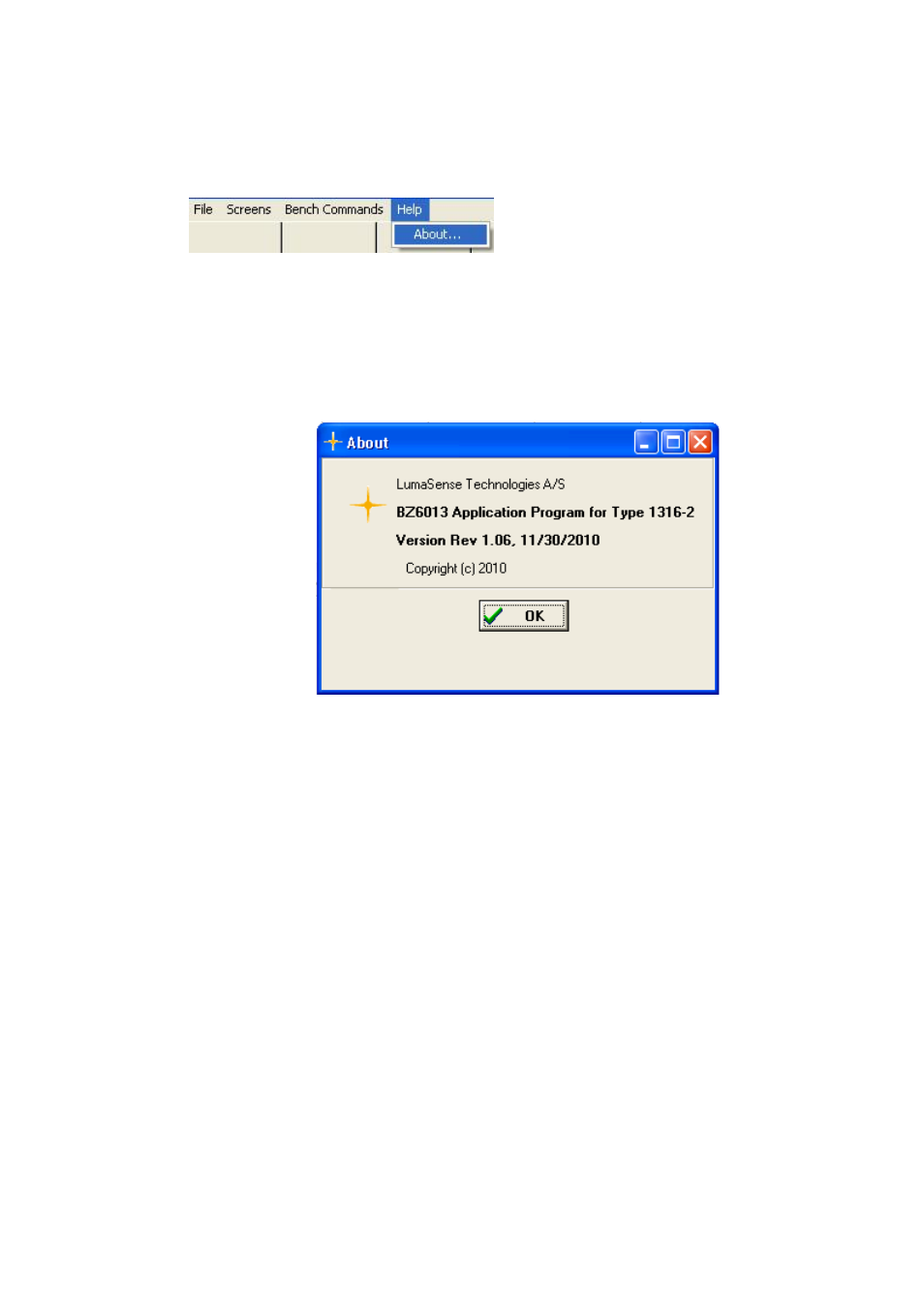 4 verification of the software bz6013 version, 3 connecting the monitor to the pc | LumaSense Technologies INNOVA 1316A-2 User Manual | Page 27 / 97