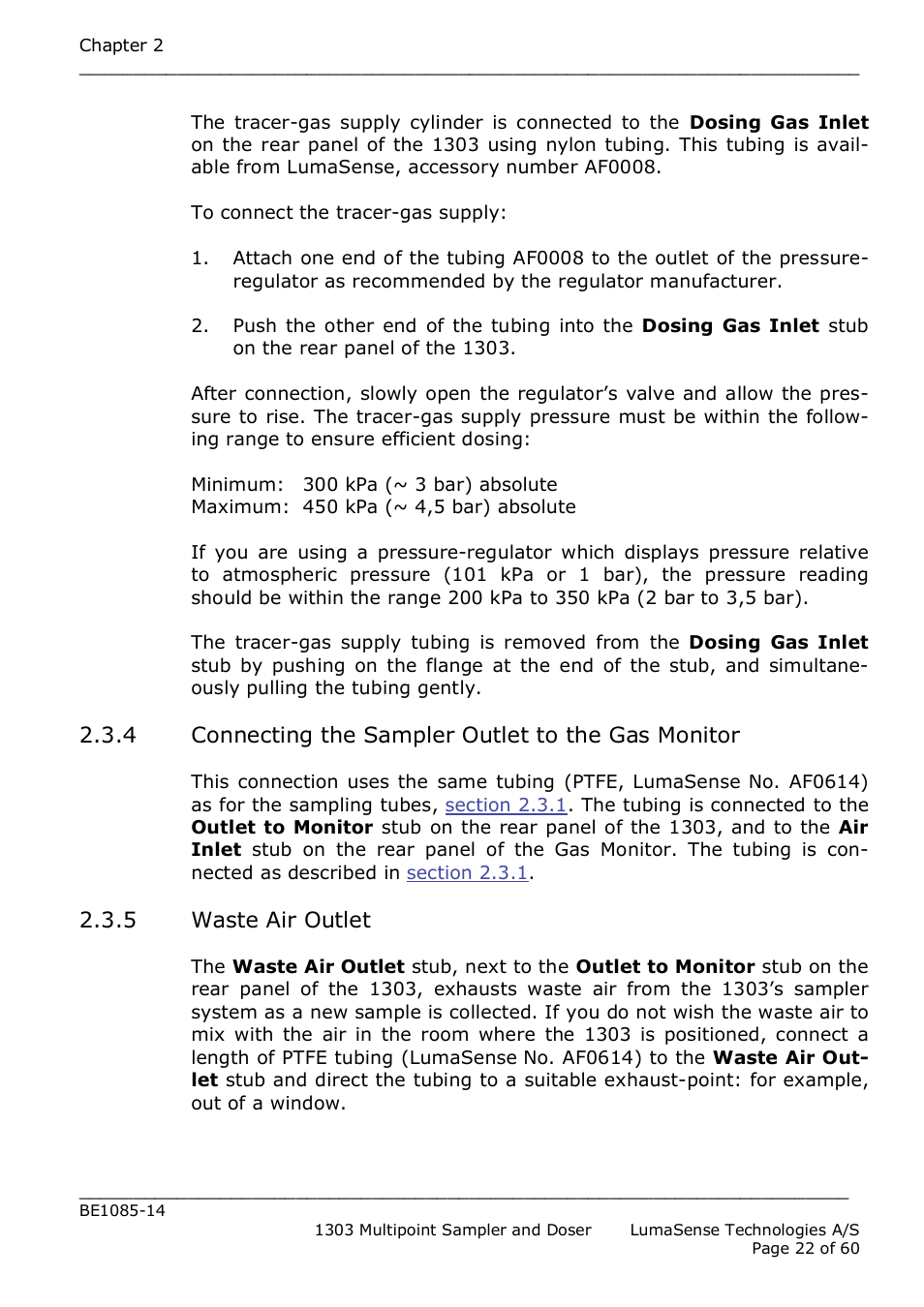 LumaSense Technologies INNOVA 1303 User Manual | Page 22 / 60