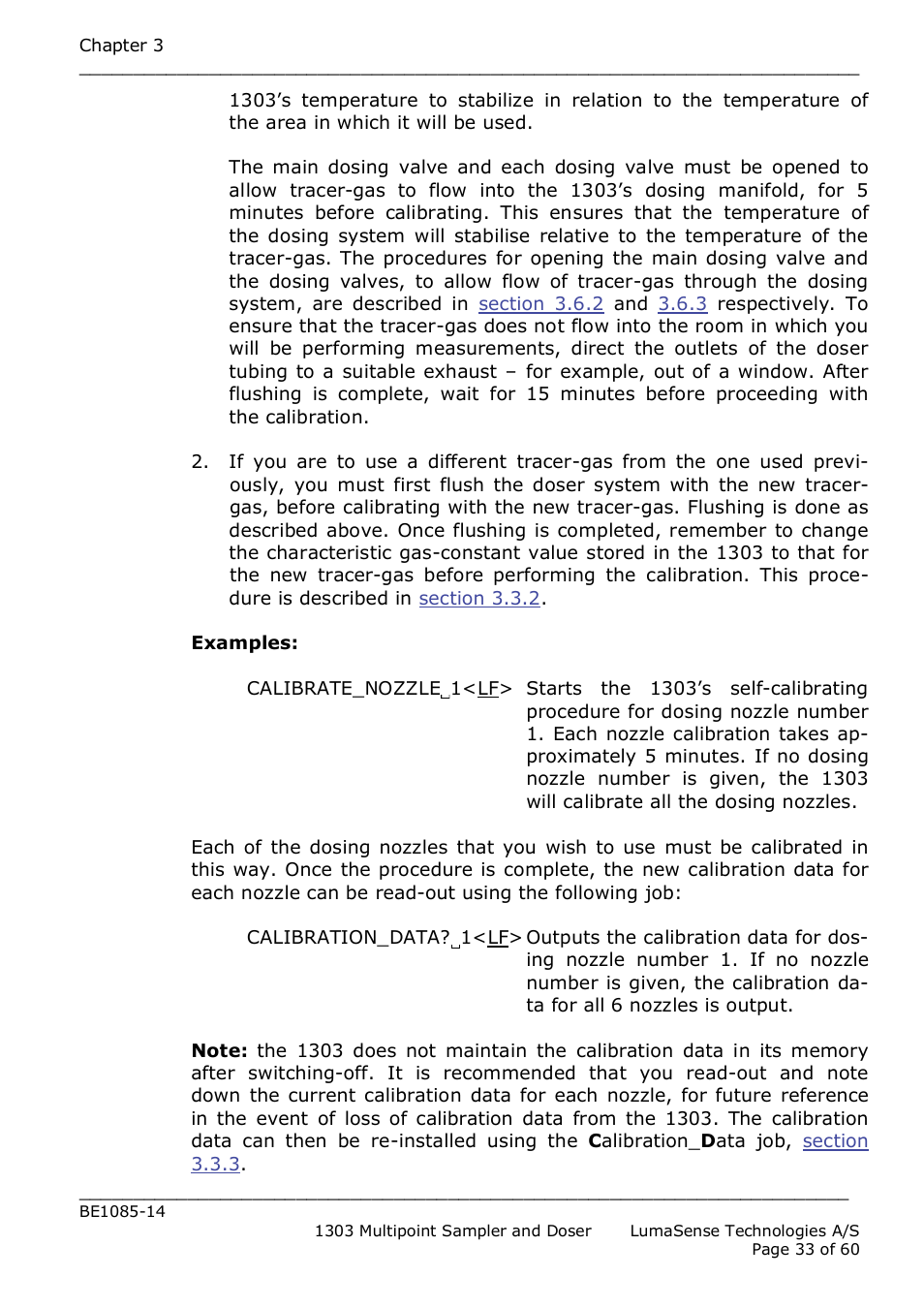 LumaSense Technologies INNOVA 1303 User Manual | Page 33 / 60