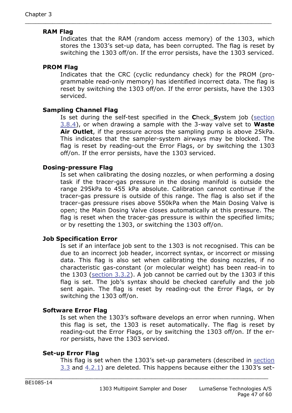 LumaSense Technologies INNOVA 1303 User Manual | Page 47 / 60