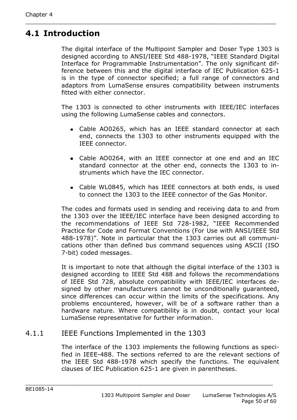 1 introduction | LumaSense Technologies INNOVA 1303 User Manual | Page 50 / 60