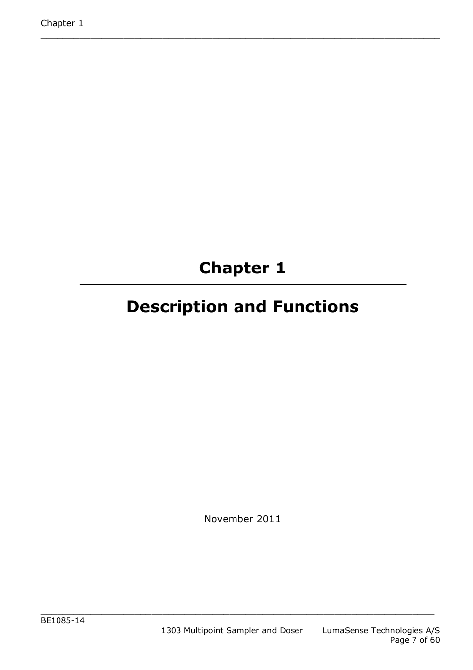 Chapter 1 description and functions | LumaSense Technologies INNOVA 1303 User Manual | Page 7 / 60