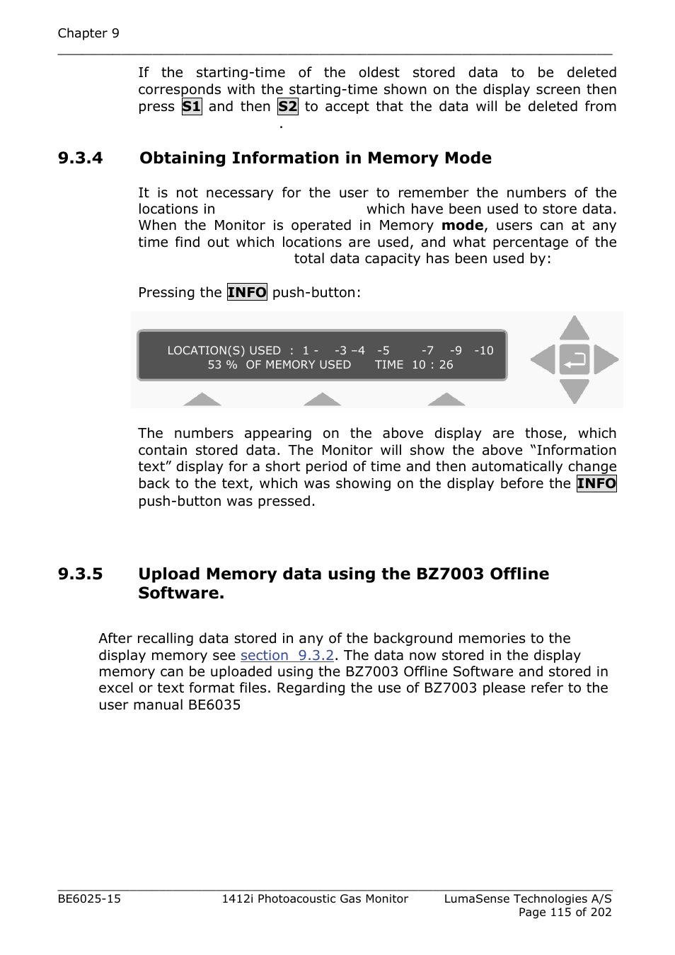 4 obtaining information in memory mode | LumaSense Technologies INNOVA 1412i User Manual | Page 115 / 202