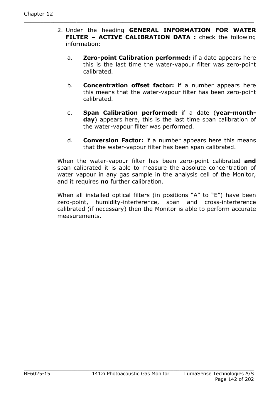 LumaSense Technologies INNOVA 1412i User Manual | Page 142 / 202